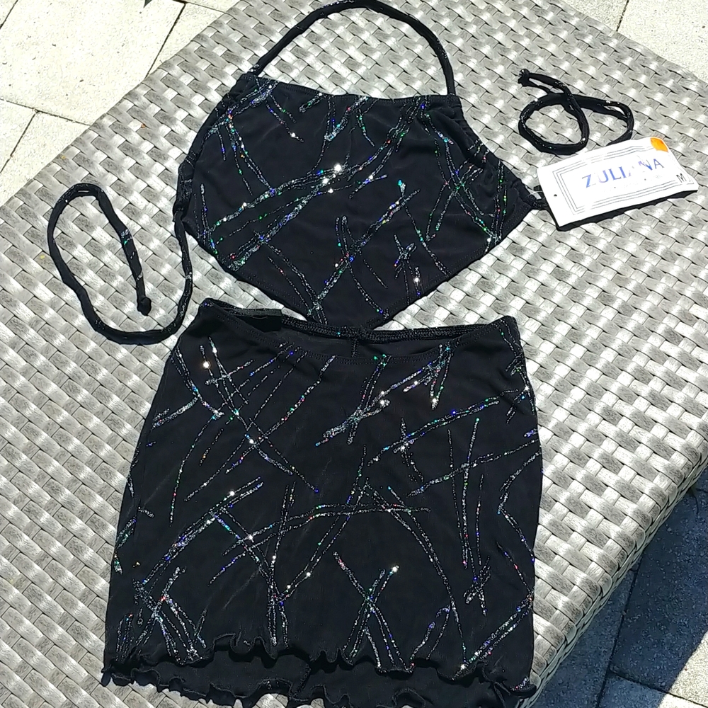 Glamorous Rainbow Glitter Bikini